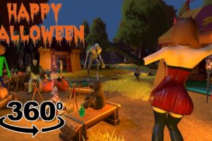 Halloween Dance Party 360 VR Video Film || Funny Horror Animation ||