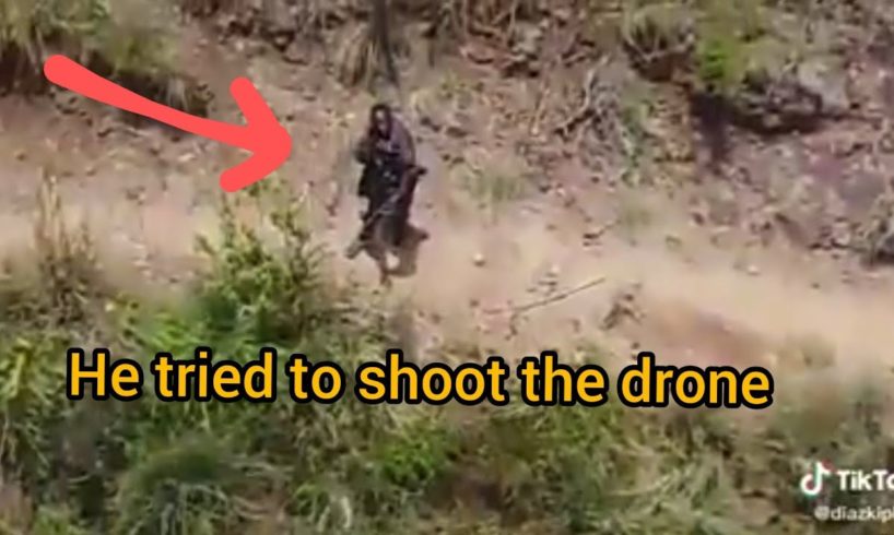 Drone Camera accidentally captures an armed bandit on Baringo Laikipia border