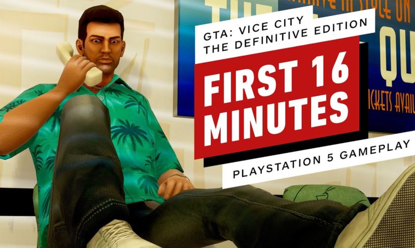 Grand Theft Auto Vice City: Definitive Edition - First 16 Minutes of Gameplay on PS5 (4K)