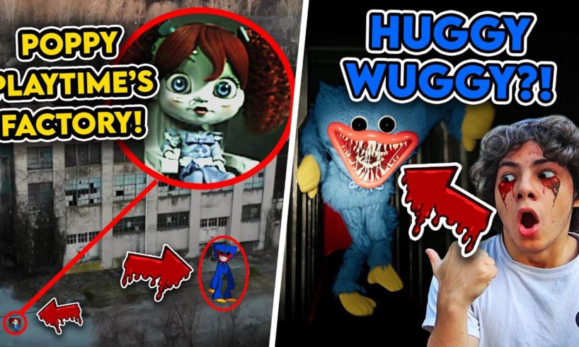 DRONE CATCHES POPPY PLAYTIME AT HER HAUNTED FACTORY!! (HUGGY WUGGY IN REAL LIFE)