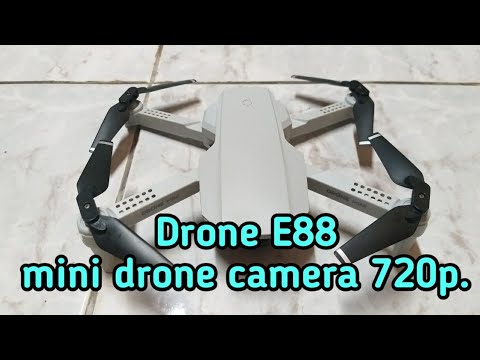 Review Drone E88 mini drone  camera 720p.