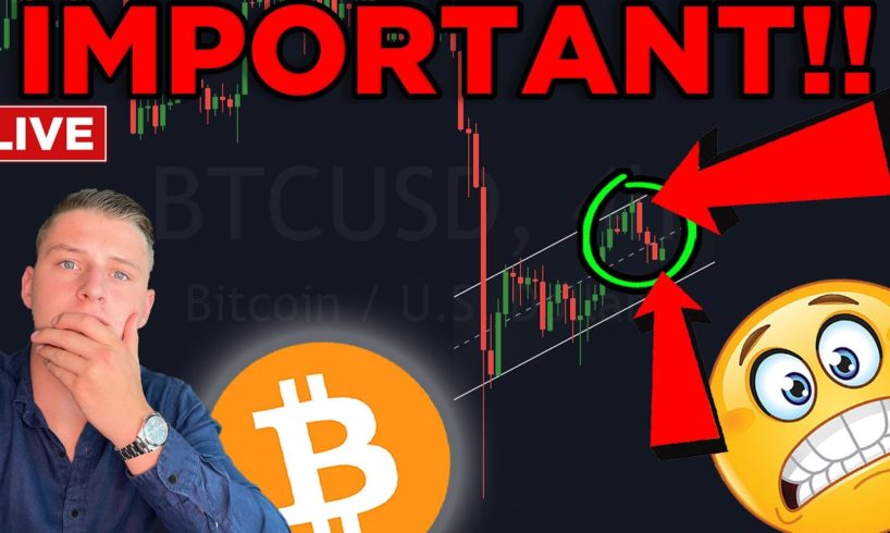 BITCOIN FALLING RIGHT NOW!!! RETESTING CRITICAL SUPPORT!!!