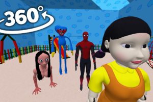 Squid Game VR 360 in minecraft  spider man / huggy wuggy / momo