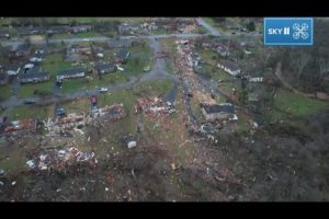 WHAS11's Sky11 Drone: An overhead look at Kentucky tornado damage in Bowling Green