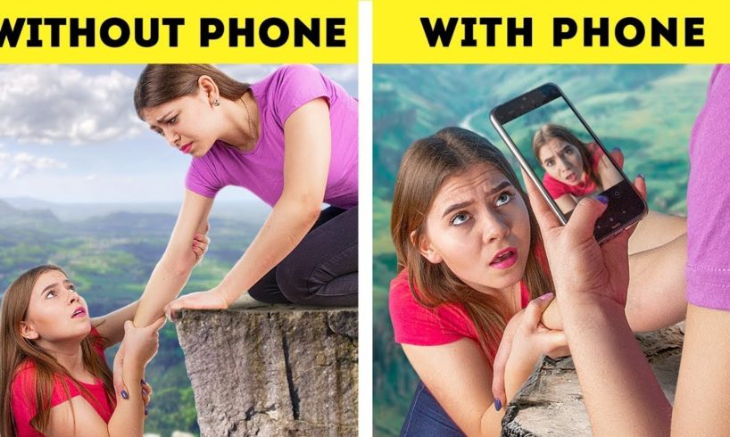 Life Without Smartphones vs With Smartphones / Challenges/ School Story/ Funny Situations!