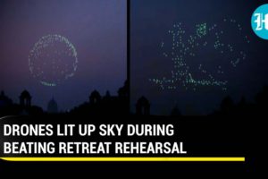 Watch: 1000 Made-in-India drones fly during rehearsal for 1st ever show in Beating Retreat Ceremony