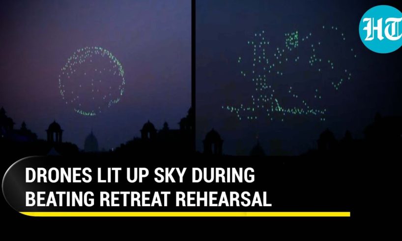 Watch: 1000 Made-in-India drones fly during rehearsal for 1st ever show in Beating Retreat Ceremony