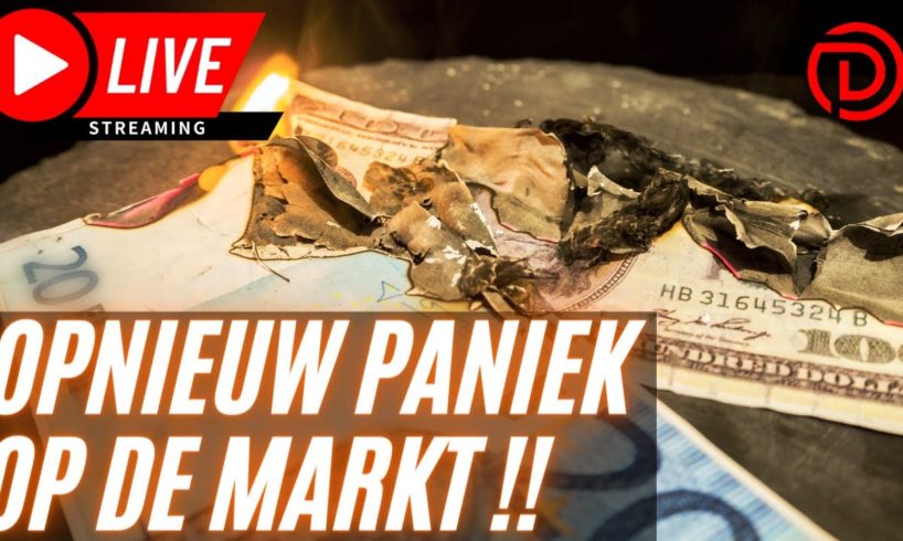 Opnieuw Paniek Op De Markt ! | Live Koers Update Bitcoin & Aandelen !