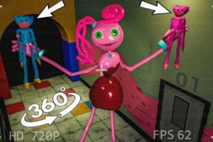 VR 360° Mommy Long Legs caught baby Huggy Wuggy and Kissy Missy in Poppy Playtime 2
