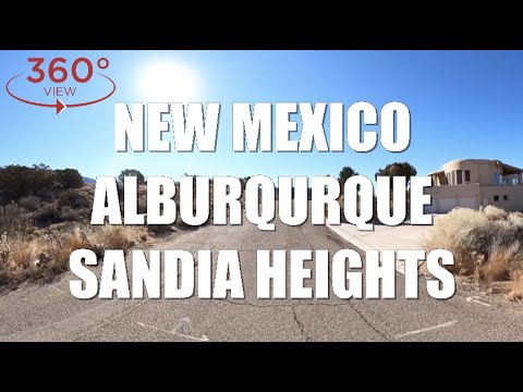 360° Virtual Reality Driving Experience New Mexico Albuquerque Sandia Heights Desert Living in 4K
