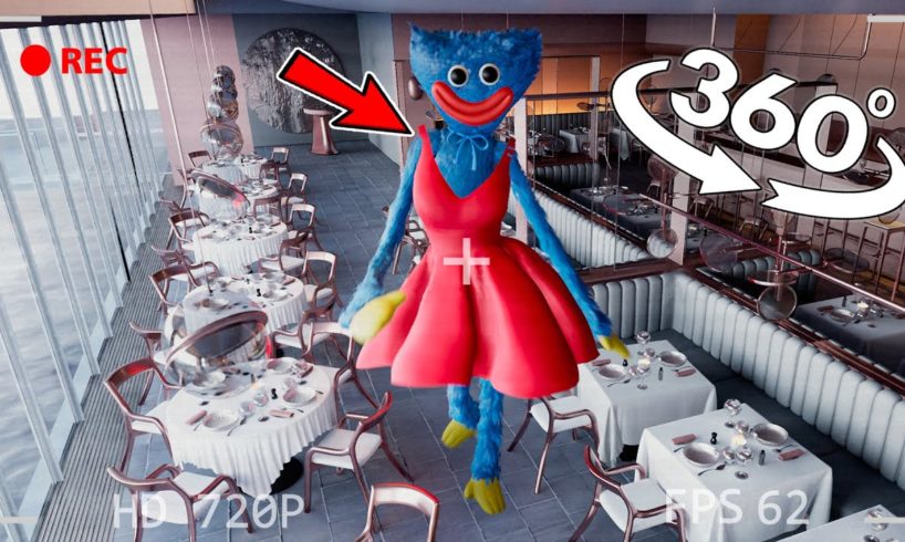 VR 360° Huggy Wuggy in a RED dress / Date in a restaurant!