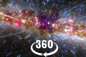 VR 360 Space Journey out of our solar system at faster than light speed video for virtual reality