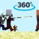 360° VR Video || Villager Runner - Minecraft Animation