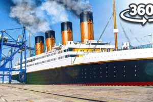 VR 360   The New RMS Titanic in 1912  Virtual Reality Excursion  4K