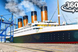 VR 360 The New RMS Titanic in 1912 Virtual Reality Excursion 4K