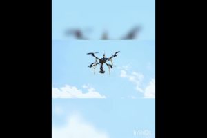 Drone camera move in the air