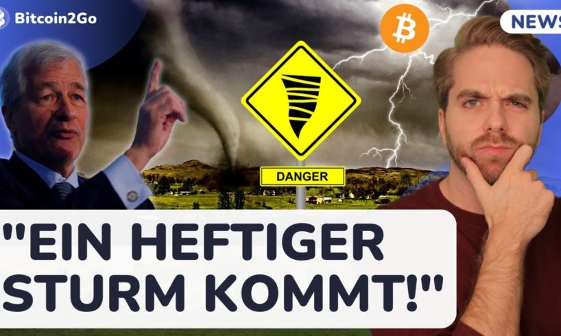 "ES DROHT EIN STURM!" - Bitcoin Einbruch, JP Morgan CEO in Sorge, Inflationsangst und Solana Down