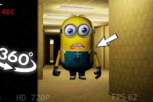 VR 360° MINION in Backrooms in real life! (secret banana)