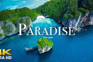 FLYING OVER PARADISE (4K UHD) Amazing Beautiful Nature Scenery & Relaxing Music - 4K Video Ultra HD