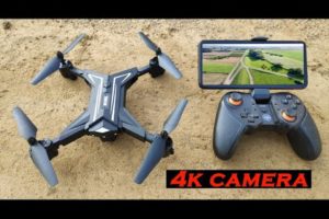 Foldable Drone Camera , Wi-Fi FPV RC Drone Altitude Hold & Headless Mode