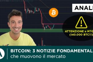 BITCOIN: 3 NOTIZIE CHE MUOVONO IL MERCATO | ATTENZIONE a MT GOX (potrebbe VENDERE 140.000 BTC?)!