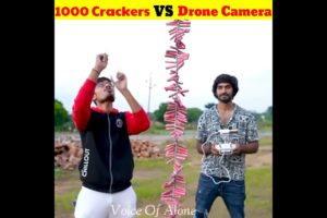 கடைசி வரை பாருங்க!🥵 || 1000 Crackers Vs Drone camera ||#shorts #shortsfeed #exprement