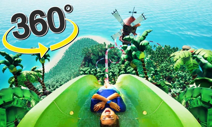 VR Virtual Reality 360°: Water Park in a Tropical Paradise