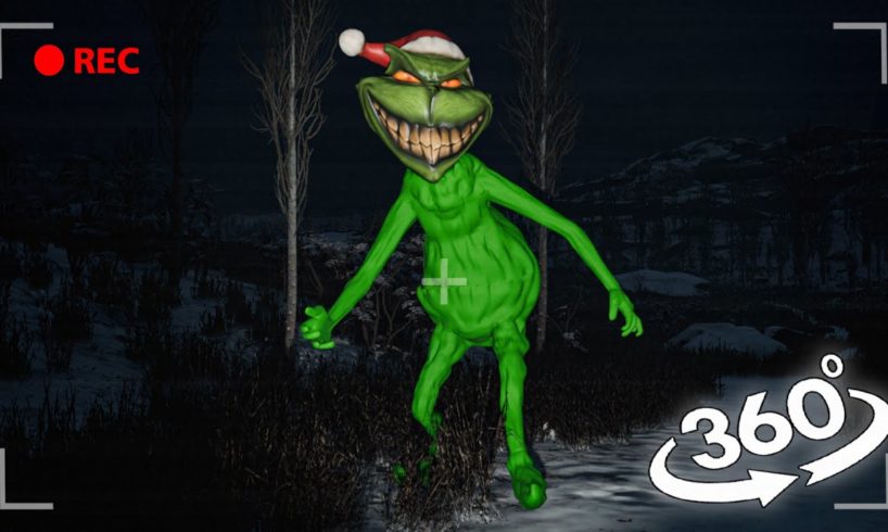 VR 360° I Found GRINCH at night in real life! Happy New Year 2023🎅