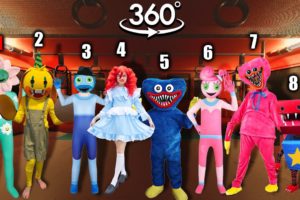 VR 360° New Rainbow Friends But Poppy Playtime In Real Life ALL PHASES 🎶 Friday Night Funkin' 360