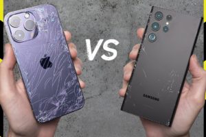 iPhone 14 Pro Max vs. Galaxy S22 Ultra Drop Test!