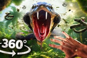 VR 360 TITANOBOA ON SNAKE ISLAND - SURVIVE AND ESCAPE | VIRTUAL REALITY 4K |