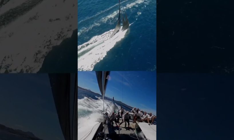 On board vs drone camera😎😏⛵🔥