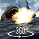 360 Virtual Reality Sea Monsters and Dragons: scary 360 3D VR video