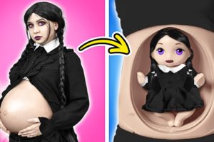 Extreme PARENTING Hacks from WEDNESDAY! PREGNANCY Gadgets from Addams Family by La La Life Emoji