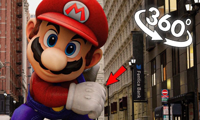 VR 360° MARIO Found YOU in Real Life! HELP, HELP...