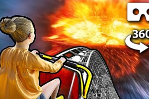 VR 360° VOLCANO ROLLER COASTER  || Virtual Reality