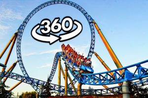 VR 360 Bluefire Roller Coaster POV (Europapark) 360° Video