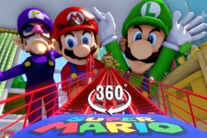 🔴VR 360° Super Mario Roller Coaster