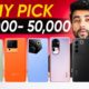 My Favourite Smartphones from Rs20,000 to Rs50,000 !!