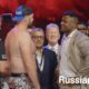 Tyson Fury and Francis Ngannou face off ahead of clash in Saudi Arabia.Tyson fury vs Francis ngannou