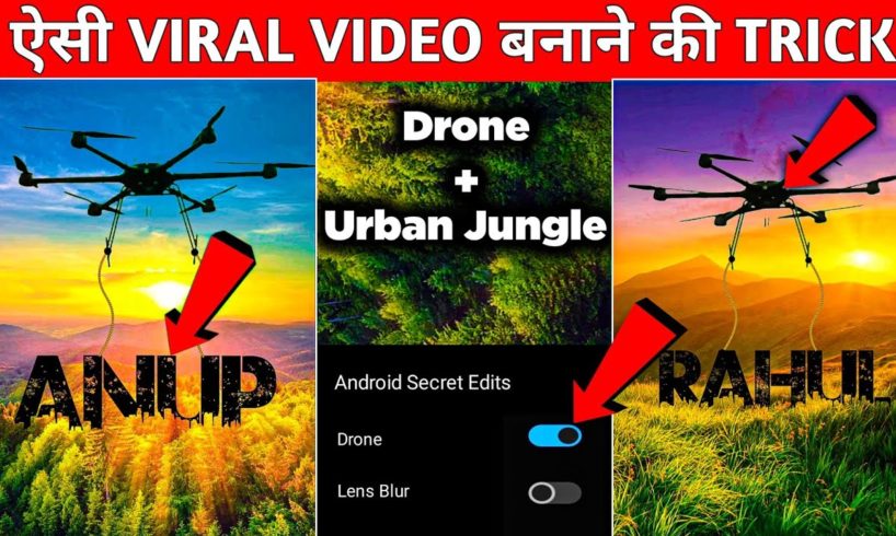 Trending Drone Name 🚁 Video Editing 100% Viral😳🔥? Drone Name Art Wali Video Kaise Banaye