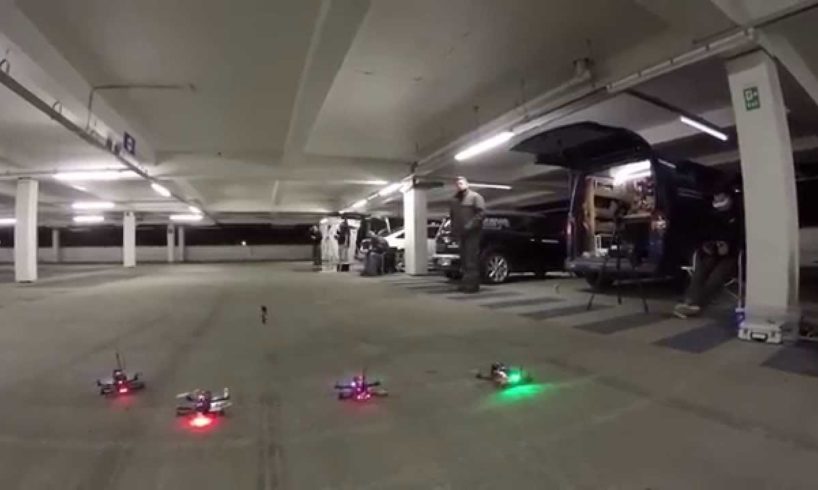 FPV RACING - 250 FPV Quadcopter racing in a carpark. BRING OUT THE DRONES!!