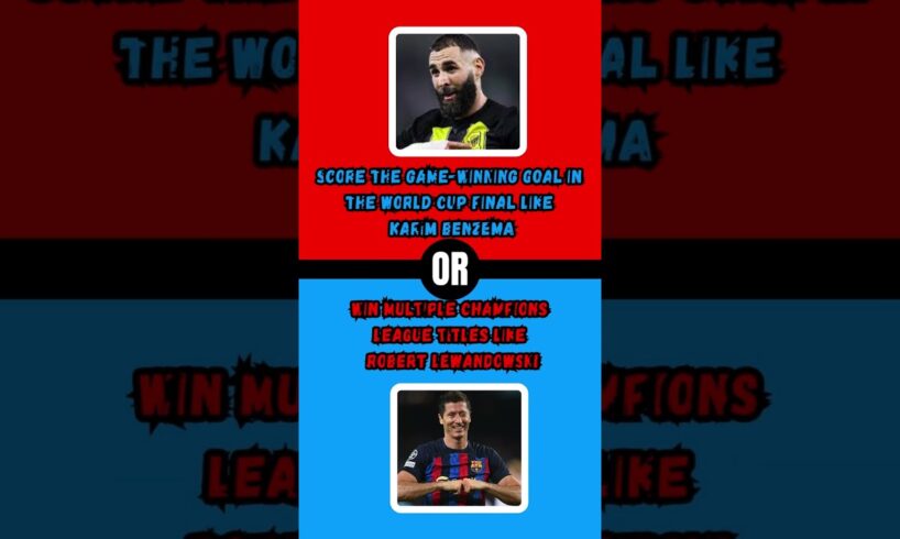 Would you rather? Football Quiz Pt 14 #sports #football #shorts #quiz #soccer #wouldyourather