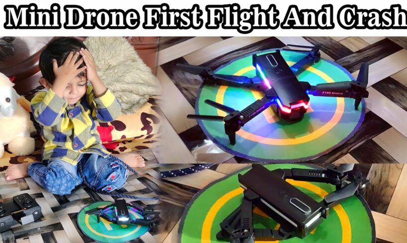 F190 Drone unboxing | drone first flight and crash | Drone Camera Crash in Room